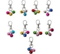 Jizlan 1 clochettes de collier de chien de couleur aléatoire avec mousqueton en métal coloré cloches pour collier de chat décoration accessoire pour animal domestique, 1, Coton, Pas de gemme