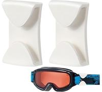 Jizlan Lot de 2 clips antidérapants pour lunettes de ski et de snowboard (blanc)