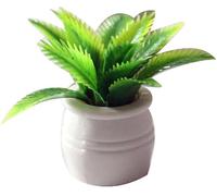 Jizlan Plante miniature verte pour maison de poupée, bonsaï, mini plante en pot, modèle de fleur, ornement de maison de poupée, meubles, accessoires de prise de vue