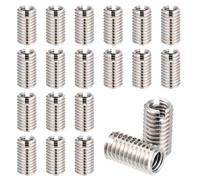 JIZZU 20 Pièces Insert Fileté en Acier Inoxydable, Insérer Écrou Vis Réducteur de Filetage M6 X 1,0 Femelle et M18 X 1,25 Mâle, Adaptateurs Filetés pour Réparation de Filetages