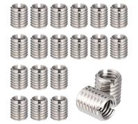 JIZZU 20 Pièces Insert Fileté en Acier Inoxydable, Insérer Écrou Vis Réducteur de Filetage M8 X 1,25 Femelle et M10 X 1,5 Mâle, Adaptateurs Filetés pour Réparation de Filetages