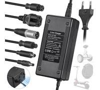 JIZZU Chargeur Trotinette Electrique avec Ventilation, 54.6V 2A Chargeur Adaptateur Velo Electrique AC avec 6 Connecteurs, Universel Chargeur de Batterie pour Scooter Électrique, Planche de Drift