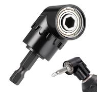 JIZZU Perceuses à Angle Droit Adaptateur, Porte Adaptateur 105°, Foret D'angle de 1/4 Pouces, Porte-embout d'angle Multifonctionnel pour Le Perçage D'espaces