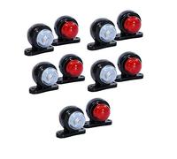 JJ 10 X 12V/24V LED Petit Feux de Gabarit Rouge Blanc pour Camion Caravane Remorque Chassis Tracteur