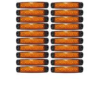JJ 20 pcs 6 LED Orange/Ambre Feux de Gabarit Position Latéral 24V Adaptés Aux Camions Poids lourds Caravanes Châssis Remorques