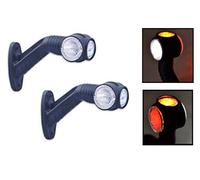 JJ 2x 12v / 24v LED Feux De Gabarit Blanc Orange Rouge Pour Camion Caravane Remorque Tracteur