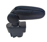 JJ Accoudoir Central Noir avec Rangement Couvercle Relevable Rembourrée Montage Spécifique pour Voiture Compatible avec Peugeot 207 Apres 2006