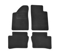 Jj Automotive Tapis De Sol Noir Velours Sur Mesure Pour Volvo Xc90 2002-2014, 4pcs, Renforcée Dans La Zone De La Pédale