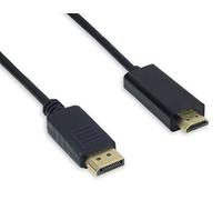 JJ COMPUTER JouJye AVC 121 Câble 1.8 m DisplayPort/HDMI Noir