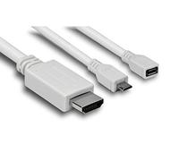 Jj Computer JouJye AVC 129 Câble Adaptateur Micro USB MHL HDMI 1,5 m Blanc