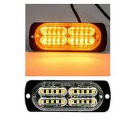 JJ Feu De Pénétration 20 LED 12V / 24V 10W Feu d'Avertissement Lumière Orange/Ambre Stroboscopique Clignotant 18 Modes de Flash Pour Voiture Camion Agricole