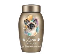 JJ GRADGOWN Urne pour Animal Personnalisée, Urne de Crémation pour Chien et Chat Gravée avec Nom et Photo, Souvenir Funéraire, Cadeau de Condoléances pour Animal Perdu (Photo)