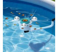 JJ JIANJIN Above Ground Pool Skimmer,No Installation Required, no Adjustable Bracket Required,Comes with 10 Filter Socks, Tri-Float Spin Pool Skimmer,This is The Latest Upgrade.