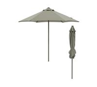 JJ. Parasol droit rond Push-up Ø230 cm Parasol droit Ø2,3 m Ouverture facile push-up Toile polyester 180g/m2 Gris argile