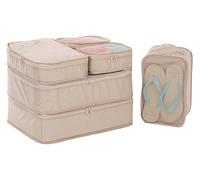 JJ POWER Lot de 6 organiseurs d'emballage de voyage pour voyage, sacs à vêtements de 3 tailles et sac à chaussures inclus