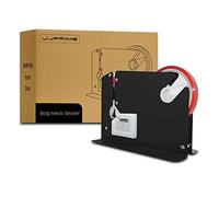JJ PRIME - Scelleur de sac en PVC - Pour fruits, légumes, viandes - Convient pour des rubans jusqu'à 12 mm de large + 6 rouleaux gratuits (noir)