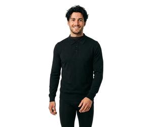 Jj Rebel Callum Long Sleeve Polo Noir S Homme