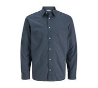 JJ Rebel Chemise 'JREBGAVIN' marine / blanc, Taille L