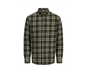 JJ Rebel Chemise 'JREBJETT' sapin / blanc, Taille S
