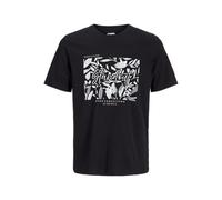 JJ REBEL Jrebbern Box Tee SS Crew Neck T-Shirt pour Homme, Noir, M