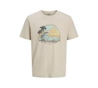 JJ REBEL Jrebbill Tee SS Crew Neck, Beige Clair, M Hommes