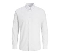 JJ Rebel Jrebgavin Solid Shirt Ls Noos Chemise pour Homme, Blanc., XXL