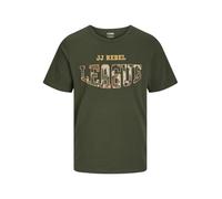 JJ REBEL Jrebhamilton T-Shirt SS Crew Neck, Kaki, XL Hommes