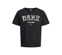 JJ REBEL Jrebhamilton T-Shirt SS Crew Neck, Noir, L Hommes