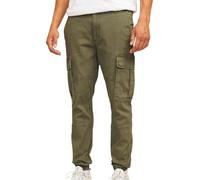 JJ REBEL Jrebmichael Slim Show Noos Pantalon Cargo, Vert Olive, 32W / 32L Homme