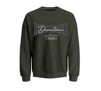 JJ REBEL Jrebnewyork Sweat Crew Neck Sn Maillot de survêtement, Kaki, M Homme