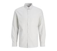 JJ Rebel Chemise 'JREBOSCAR' beige foncé / blanc, Taille M