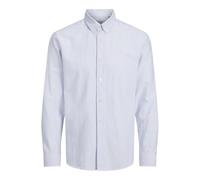 JJ REBEL Jreboscar Ls Noos Chemise pour Homme, Infinity/Rayures : Blanc, XL