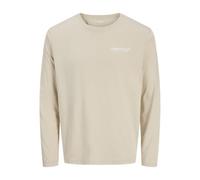 JJ rebel Jrebzack Tee Ls Crew Neck, Beige Clair, M Hommes