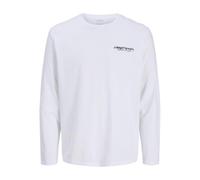 JJ rebel Jrebzack Tee Ls Crew Neck, Blanc, L Hommes