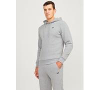 JJ REBEL Jrebrebel Noos Sweat À Capuche avec Logo Sweatshirt, Light Grey Melange, L Homme