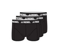 JJ REBEL Lot de 3 Boxers pour Homme, Noir/Paquet : Noir, L