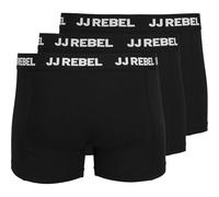 JJ REBEL Lot de 3 Boxers pour Homme, Noir, S