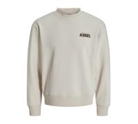 JJ Rebel Sweat-shirt 'JREBJIM' écru / brun foncé, Taille M