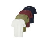 JJ Rebel T-Shirt bleu marine / kaki / lie de vin / blanc, Taille L