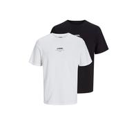 JJ Rebel T-Shirt 'JREBLINO' noir / blanc, Taille M