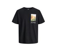 JJ Rebel T-Shirt 'JREBOSCAR' jaune / vert / noir / blanc, Taille S