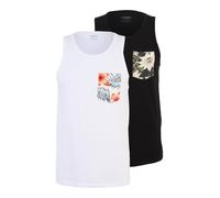JJ Rebel T-Shirt 'JREBRUSSEL FLOWER' olive / orange / noir / blanc, Taille S
