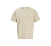 JJ Rebel T-Shirt 'JREBZACK' beige clair / blanc, Taille L