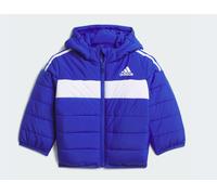 JJ0625 Veste enfant Adidas Padded Isolée Bleu/Blanc avec capuche
