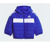 JJ0625 Veste enfant Adidas Padded Isolée Bleu/Blanc avec capuche