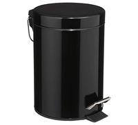 Poubelle métal 3 litres Noir Noir G
