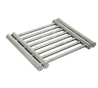 JJA Dessous de plat métal extensible 115178 inox argenté L 22,5 x P 20 cm