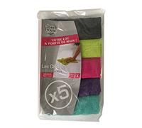 B Basic & Co – Lot de 5 chiffons microfibre « Colores » 30 cm – Multicolore / Incolore G