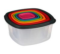 JJA Boîtes de rangement – Lot de 7 carrées en PP – coloris assortis