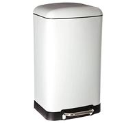 JJA 133680 Poubelle Métal Blanc 35 x 32 x 62 cm 30 L